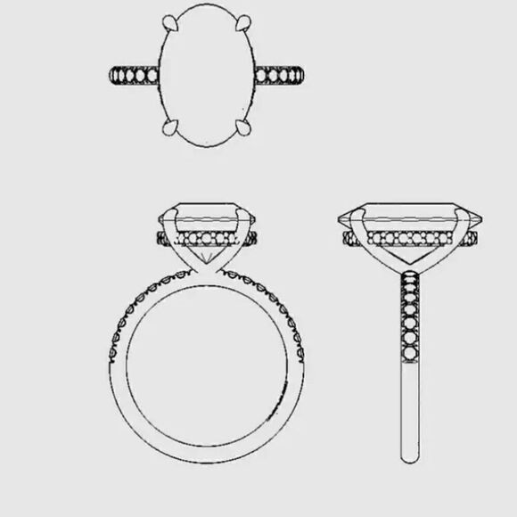 ♥️ 4.30Ct Oval Moissanite Solitaire Engagement Ring, size 6 FREE SHIPPING - Picture 12 of 16